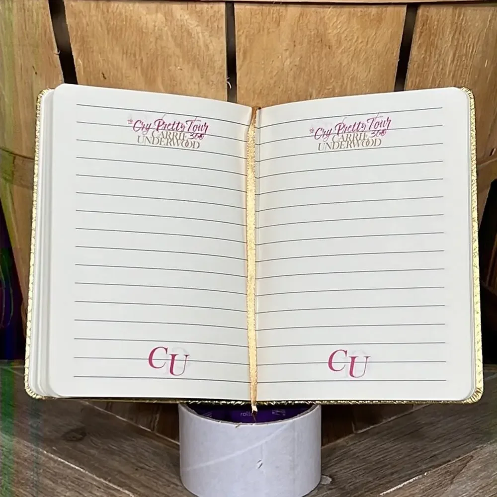 Carrie Underwood The Cry Pretty Tour 360 Golden Journal Diary Notebook NWOT
